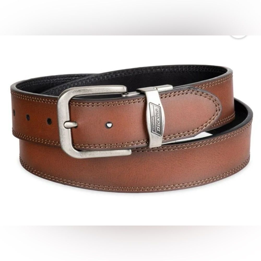 Dickies Reversible men's leather belt brown